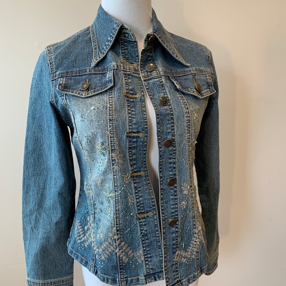 Denim Jacket - embellished/ beading
